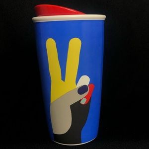 Starbucks Travel Peace Sign Mug